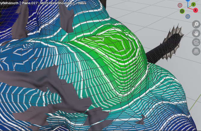 Using vertex groups and geometry nodes to drive texture visibility