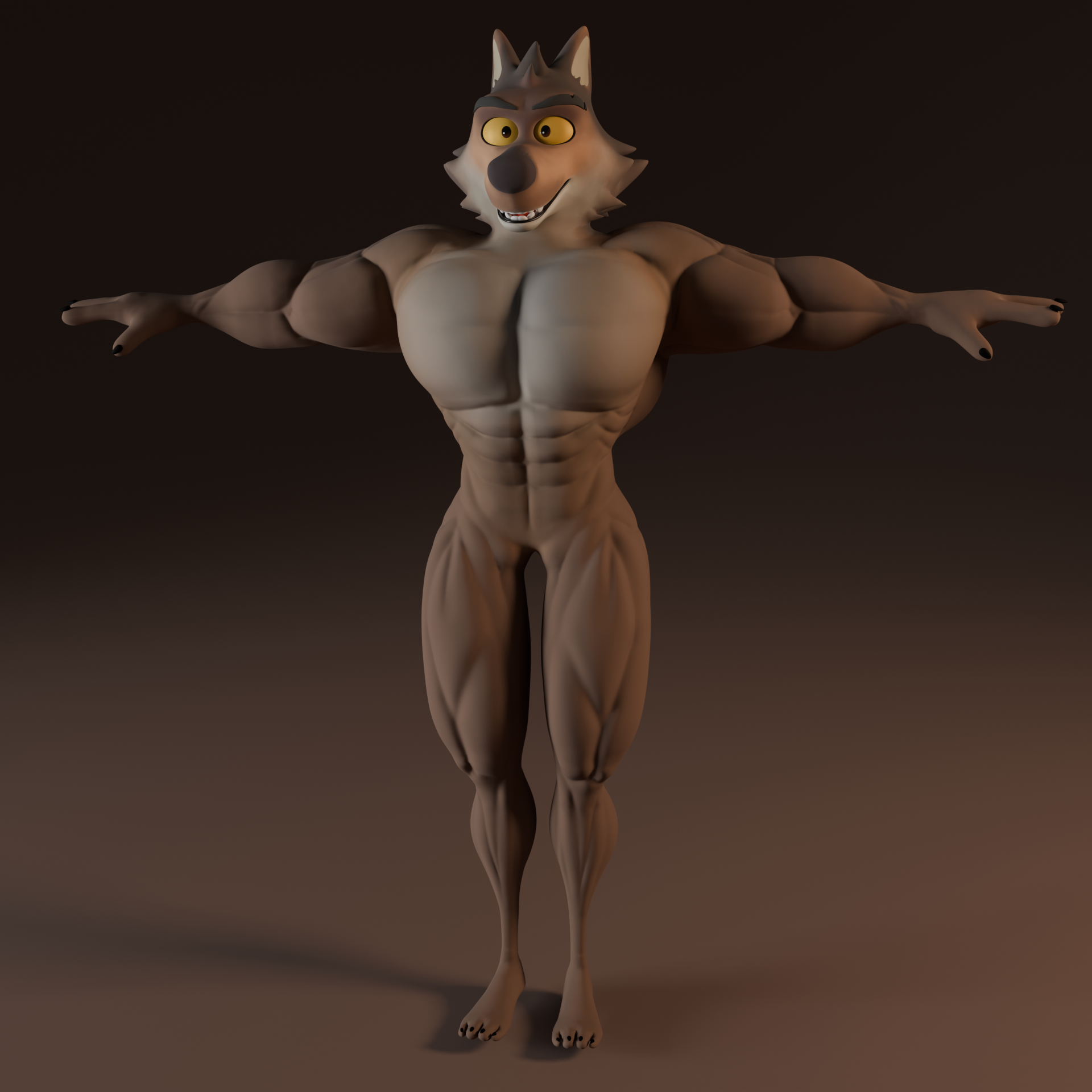 Mr. Wolf (The Bad Guys) muscle displacement update